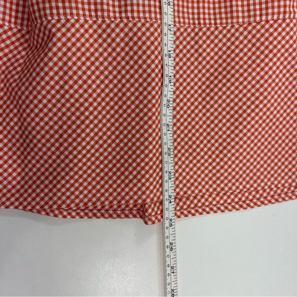 Mimi Sol Made In Italy Girls Skirt Size 14 Flare Orange White Gingham NWOT - Picture 6 of 8